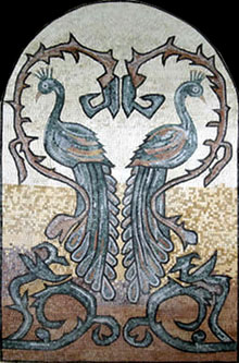 AN46 Elegant peacock art mosaic