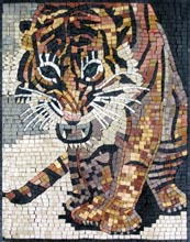 AN443 wild tiger mosaic