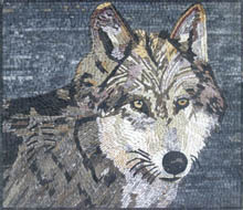 AN535 Wolf head mosaic