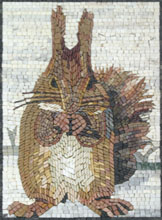 AN539 Brown rabbit mosaic