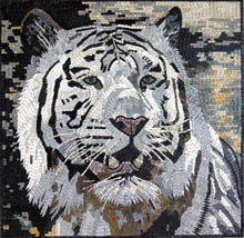 AN546 B&W tiger head mosaic