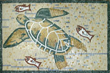 AN559 Sea turtle and fish mosaic