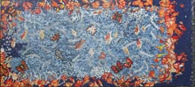 AN573 Beautiful red & blue mixed animal scene mosaic
