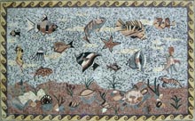 AN592 Diverse sea creatures mosaic