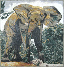 AN617 Elephant landscape mosaic