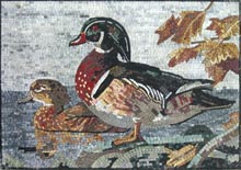AN661 Mother and baby duck mosaic