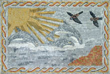 AN680 Jumping dolphins scene mosaic