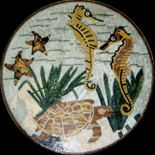 AN719 Circular sea life mosaic