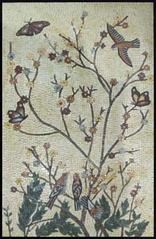 AN725 Birds flowers & butterflies mosaic