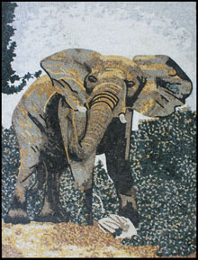 AN770 Elephant landscape mosaic
