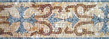 BD105 Blue and brown medieval design mosaic