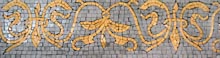 BD126 Light gold fleur de lys pattern mosaic border