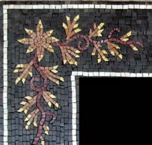 BD164 decorative floral mosaic border