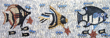 BD166 Fish parade marble mosaic