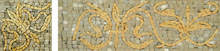 BD173 Light gold fleur de lys pattern mosaic border
