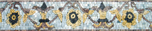 BD195 Pastel floral mosaic border