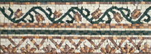 BD211 decorative floral design marble mosaic