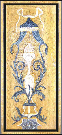 CR113 Beautiful blue & gold lantern mosaic