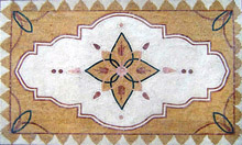 CR131 Rectangular simple design mosaic rug