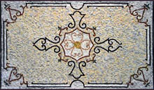 CR139 Refined simple flower geometric design mosaic