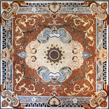 CR155 Classic square rug design mosaic