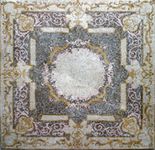 CR72 Silver & gold floral square mosaic