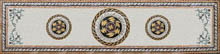 CR454 3 roman leaves medallions mosaic carpet