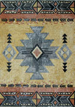 CR462 Rectangular indian style patterns mosaic