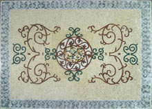 CR586 Pastel design with border mosaic art