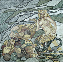 FG106 Mermaid Marble Mosaic  Mosaic