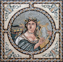 FG114 Roman Music Godess  Mosaic