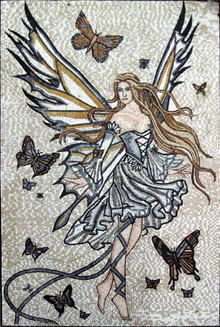 FG187 Butterfly Woman Mosaic
