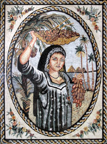 FG253 Woman with Dates  Mosaic