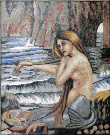 FG285 Mermaid Marble Mosaic  Mosaic