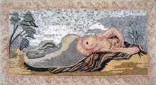 FG303 Mermaid Lying on the sand Mosaic