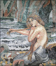 FG52 Mermaid Mosaic Marble  Mosaic