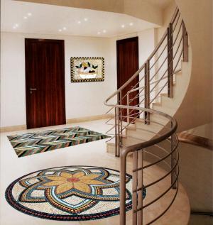 Mosaic Medallion by Your Staircase