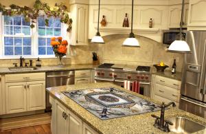 Kitchen Countertop Mosaic Inlay Perfect with the Wall Cladding