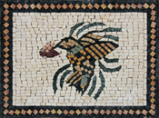 AN10 Artistic bird mosaic with white background