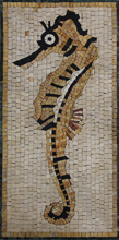 AN144 Golden sea horse mosaic