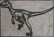 AN186 Grey and green dinosaur mosaic