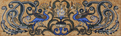 AN270 artistic blue peacock design mosaic