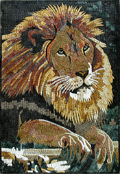 AN616 Lion head mosaic