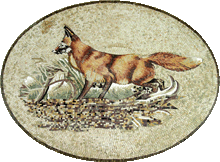 AN703 Oval fox landscape mosaic