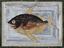 AN73 Beautifully colored fish mosaic