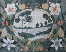 CR1209<BR>Sea View Through Flowers