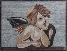 FG57 Cherub Mosaic Art Mosaic
