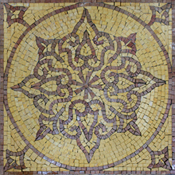 IN485<BR>Floral Motif Geometrical Insert Mosaic