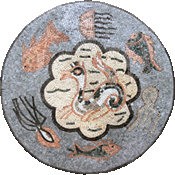 MD1 pastel colors ocean life mosaic