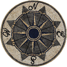 MD814 nautical art medallion mosaic